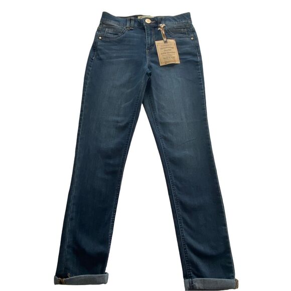 DEMOCRACY Women’s SIZE 2 Skyrise Ankle Skimmer Roll Cuff “Ab” Technology Jeans - Picture 1 of 11